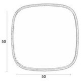 White Label Stensko ogledalo z lesenim okvirjem 50x50 cm Nyko – | Shoptok.si