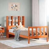 vidaXL Krevet s regalom za knjige bez madraca 90 x 190 cm od borovine | shoptok.hr