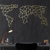 Wallity Zidna dekoracija Mapa svijeta XL, 85 x 170 cm, zlatne boje | Eponuda.ba