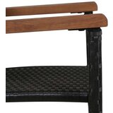  7-dijelni vrtni blagovaonski set od poliratana crni | shoptok.hr