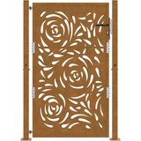 vidaXL Vrtna vrata 105x155 cm preperevanje jeklena ognjena oblika | Shoptok.si