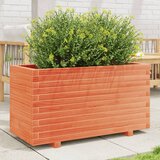 vidaXL Vrtno cvetlično korito voščeno 90x40x49,5 cm trdna borovina | Shoptok.si