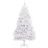  Umjetno božićno drvce s nogom Bijelo 240 cm PVC i čelik | shoptok.hr