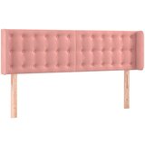 Maison Chic posteljno vzglavje - vzglavna omarica - nočna omarica z ušesi roza 147x16x78/88 cm žamet, (21710652) | Shoptok.si