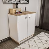 Woody Fashion Nüanse - White, Walnut WhiteWalnut Console Cene