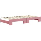  Dnevni krevet na razvlačenje ružičasti 90 x 200 cm baršunasti | shoptok.hr