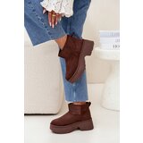 Boto Women's Low Slip-On Insulated Snow Boots Brown Mavelle | shoptok.hr