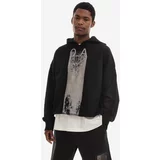 A-COLD-WALL* Bombažen pulover Plaster Hoodie moški, črna barva, s kapuco