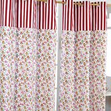 HOMESCAPES Sovice s potiskom Ready Made Eyelet zavese, par, 117x137 cm, padec, (20748985) Cene