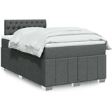 vidaXL Box spring postelja z vzmetnico temno siva 120x190 cm blago | Shoptok.si