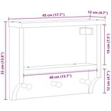  Zidna vješalica za kapute SANDNES 45x12x35 cm puno drvo bor | shoptok.hr
