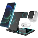 Konfulon Q09 bežični punjač 3in1 15W CRNI | ePonuda.com