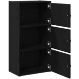 vidaXL Knjižna omara črna hrast 40x24x77 cm inženirski les | Shoptok.si