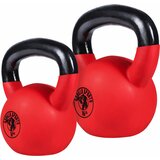 Gorilla Sports set ruskih zvona sa neoprenom 28 kg crveno-crni Cene