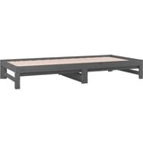  Dnevni ležaj na izvlačenje sivi 2x(90x200) cm masivna borovina | shoptok.hr