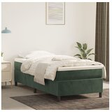  Okvir za krevet s oprugama tamnozeleni 90x190 cm baršunasti | shoptok.hr