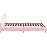  Krevet za djecu s uzglavljem Ružičasta 80 x 200 cm PU | shoptok.hr