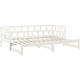  Dnevni ležaj na izvlačenje bijeli 2x(90x200)cm masivna borovina | Eponuda.com