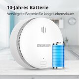 WISUALARM Brezžični Povezljiv Detektor Dima z 10-letno Baterijo | Shoptok.si