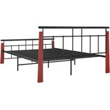 Kovina Posteljni okvir kovina in trdna hrastovina 140x200 cm | Shoptok.si
