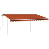  Automatska tenda sa stupovima 4 x 3 m narančasto-smeđa | shoptok.hr