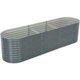 vidaXL Vrtna sadilica od pocinčanog čelika 320 x 80 x 81 cm siva Cijene