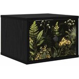  Wall-mounted noćni ormarić RHENEN Crni hrast 36 x 33 x 25 cm - Crni hrast Tropski uzorak džungle 1 | shoptok.hr