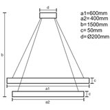  LED prigušiva luster na sajli LED/140W/230V 3000-6500K + daljinski upravljač | Eponuda.com