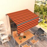 Tenda na ručno uvlačenje s roletom 3 x 2,5 m narančasto-smeđa | shoptok.hr