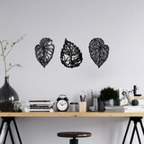 Wallity Zidna dekoracija Detailed Leaves - 512, 21 x 33 cm, Crna | ePonuda.com
