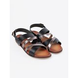 Sergio Leone s black sandals with silver straps | Shoptok.si