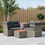  Set sofe 6 kom. Siva i tamno siva Poli Rattan i čelik | shoptok.hr