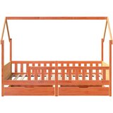 vidaXL Otroški posteljni okvir s predali 90x200 cm trdna borovina, (21322252) | Shoptok.si