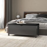 vidaXL kutija za pohranu s jastukom siva 105 x 40 x 45 cm od iverice Cijene