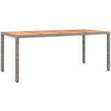  7-dijelni vrtni bistro set od poliratana s jastucima sivi - 190 x 90 x 75 cm boja drva 6 | shoptok.hr
