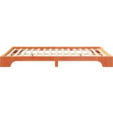  Konstrukcija postelje Rjava 140 x 210 cm Masivno borovo les, (5000127542) | Shoptok.si
