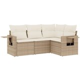 Maison Chic Seti vrtnega pohištva - Vrtna garnitura - Vrtni pohištvo set 4-delna z blazinami bež poli ratan, (21809300) Cene