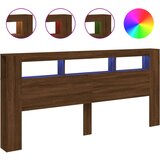 Maison Chic led posteljno vzglavje - vzglavna omarica - nočna omarica rjavi hrast 220x18,5x103,5 cm inž. les, (21710669) Cene