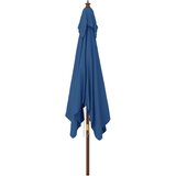  Vrtni suncobran s drvenim stupom azurnoplavi 300 x 300 x 273 cm | shoptok.hr