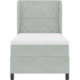  Krevet s opruga kutije Svijetlo siva 190 x 90 cm Baršun | shoptok.hr