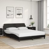Maison Chic Posteljni okvir - Dvoposteljna postelja - Zakonska postelja z vzglavjem črn 160x200 cm umetno usnje-J5823, (21764795) | Shoptok.si