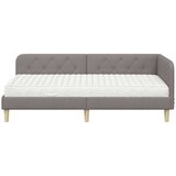  Kutni okvir kreveta s madracem Sivo-smeđa 90 x 190 cm tkanina | shoptok.hr