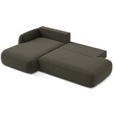 Makamii Smeđa sklopiva kutna garnitura (s lijevim kutom/s ležaljkom) Hale – | shoptok.hr