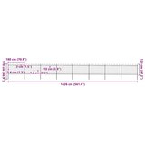  Vrtna ograda s obručem na vrhu Čelik 1426x120 cm Crna | shoptok.hr