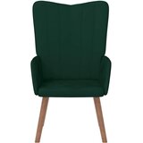  Stolica za opuštanje tamnozelena baršunasta | shoptok.hr