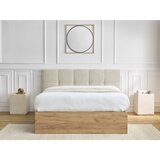 Bobochic Paris Bež podstavljeni tapecirani/od iverice bračni krevet s prostorom za odlaganje s podnicom 160x200 cm Kumo – | shoptok.hr