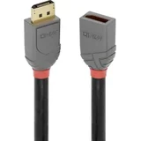 Lindy DisplayPort produžetak 0.50 m 36498 pozlaćeni kontakti antracitna boja, crna, crvena [1x muški konektor displaypor