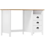 Pisalna miza Hill Range s 3 predali 120x50x74 cm trdna borovina