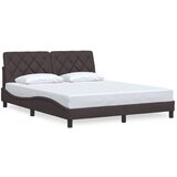 Maison Chic Posteljni okvir - Dvoposteljna postelja - Zakonska postelja brez vzmetnice temno rjav 160x200 cm blago-J4303, (21759124) | Shoptok.si