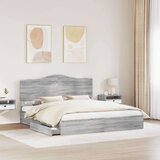 vidaXL Krevetna konstrukcija s ladicama Siva Sonoma 180 x 200 cm | shoptok.hr